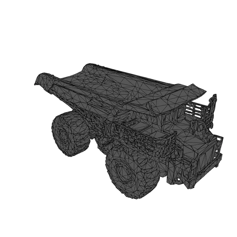 Realistic Mining Dump Truck 3D Model Low-poly 3D model_1