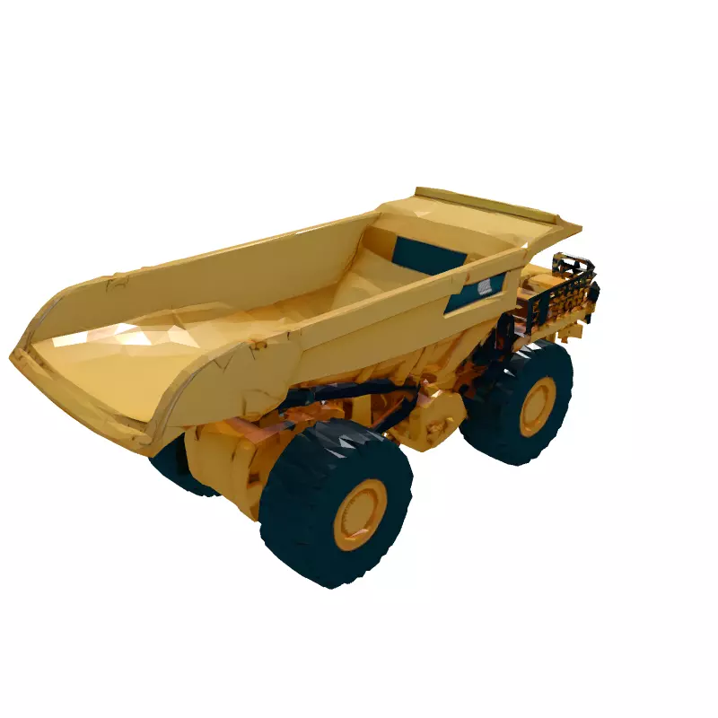 Realistic Mining Dump Truck 3D Model Low-poly 3D model_6