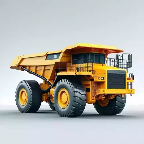 Realistic Mining Dump Truck 3D Model Low-poly 3D model