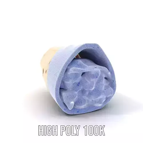 Fluffy Wrap Sandwich model pack Low-poly 3D model 4