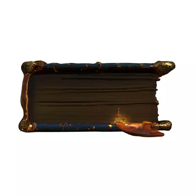 Ancient Magic Spell Book 3D Model Low-poly 3D model_4