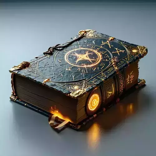 Ancient Magic Spell Book 3D Model Low-poly 3D model
