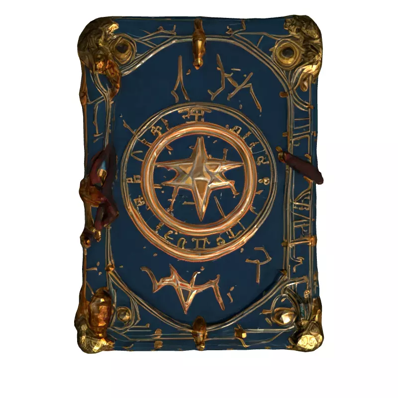 Ancient Magic Spell Book 3D Model Low-poly 3D model_8