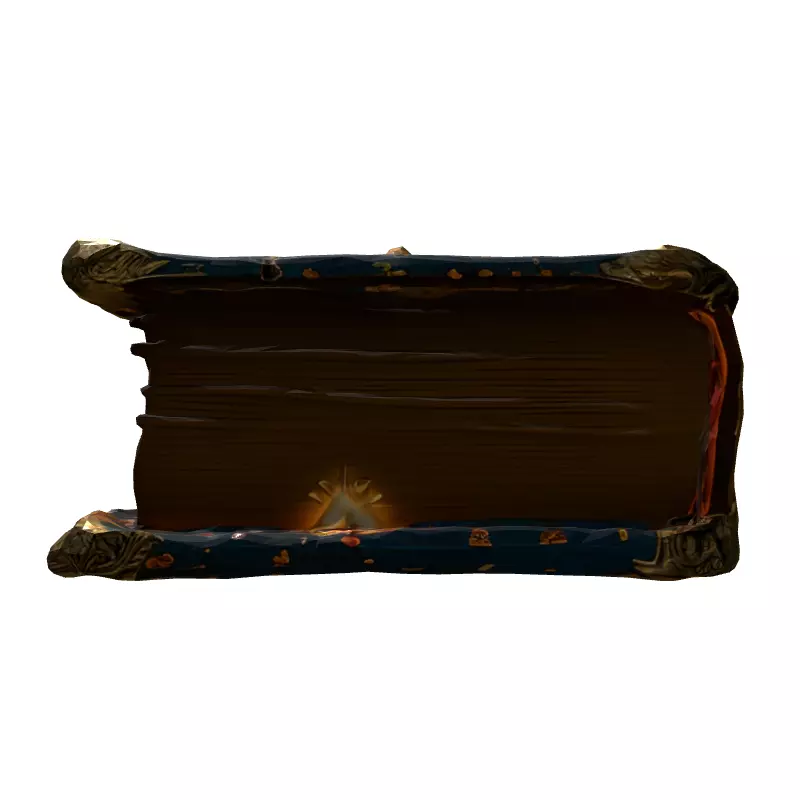 Ancient Magic Spell Book 3D Model Low-poly 3D model_7