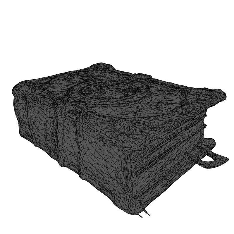 Ancient Magic Spell Book 3D Model Low-poly 3D model_1