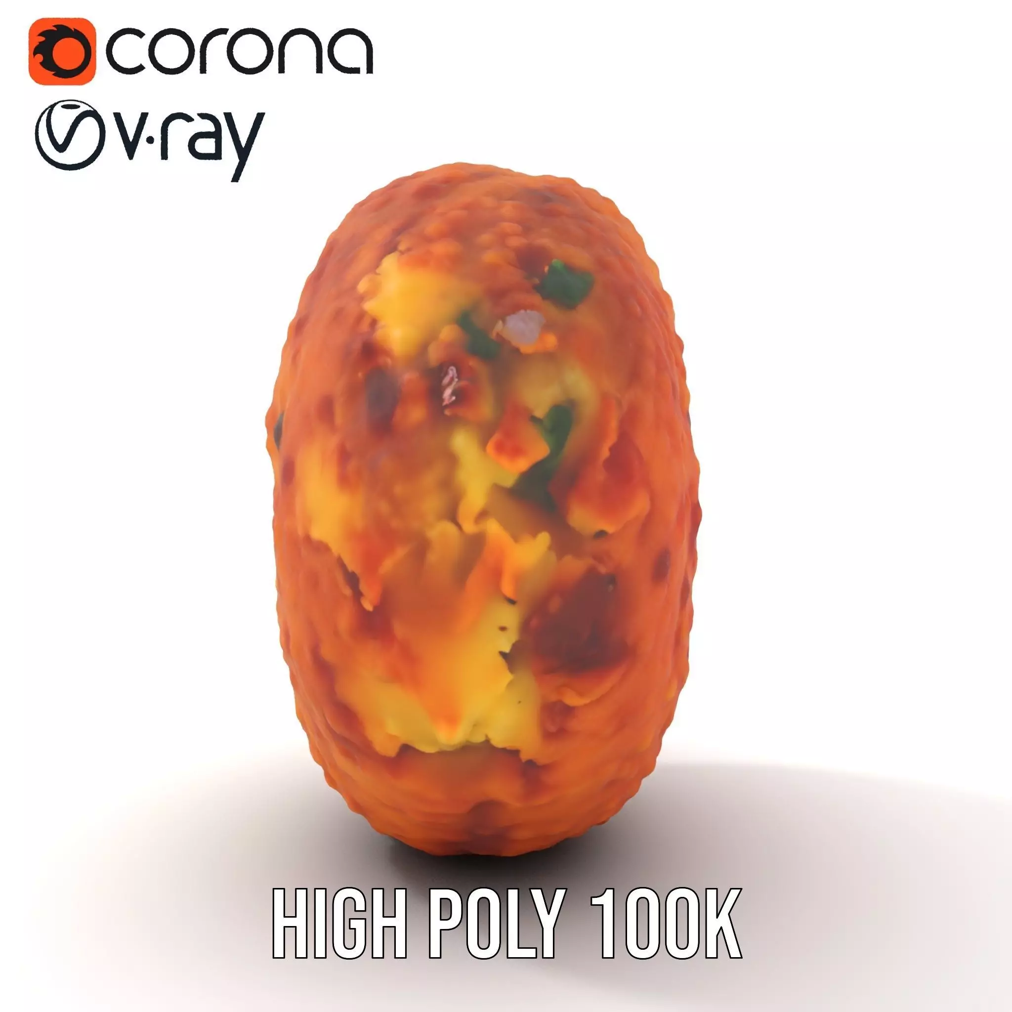Crispy Golden Snack model pack Low-poly 3D model_15