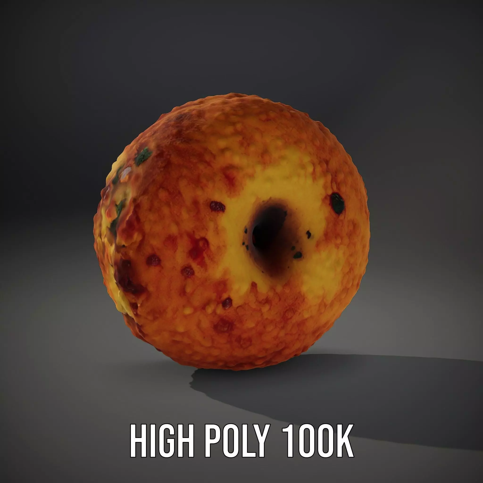 Crispy Golden Snack model pack Low-poly 3D model_10