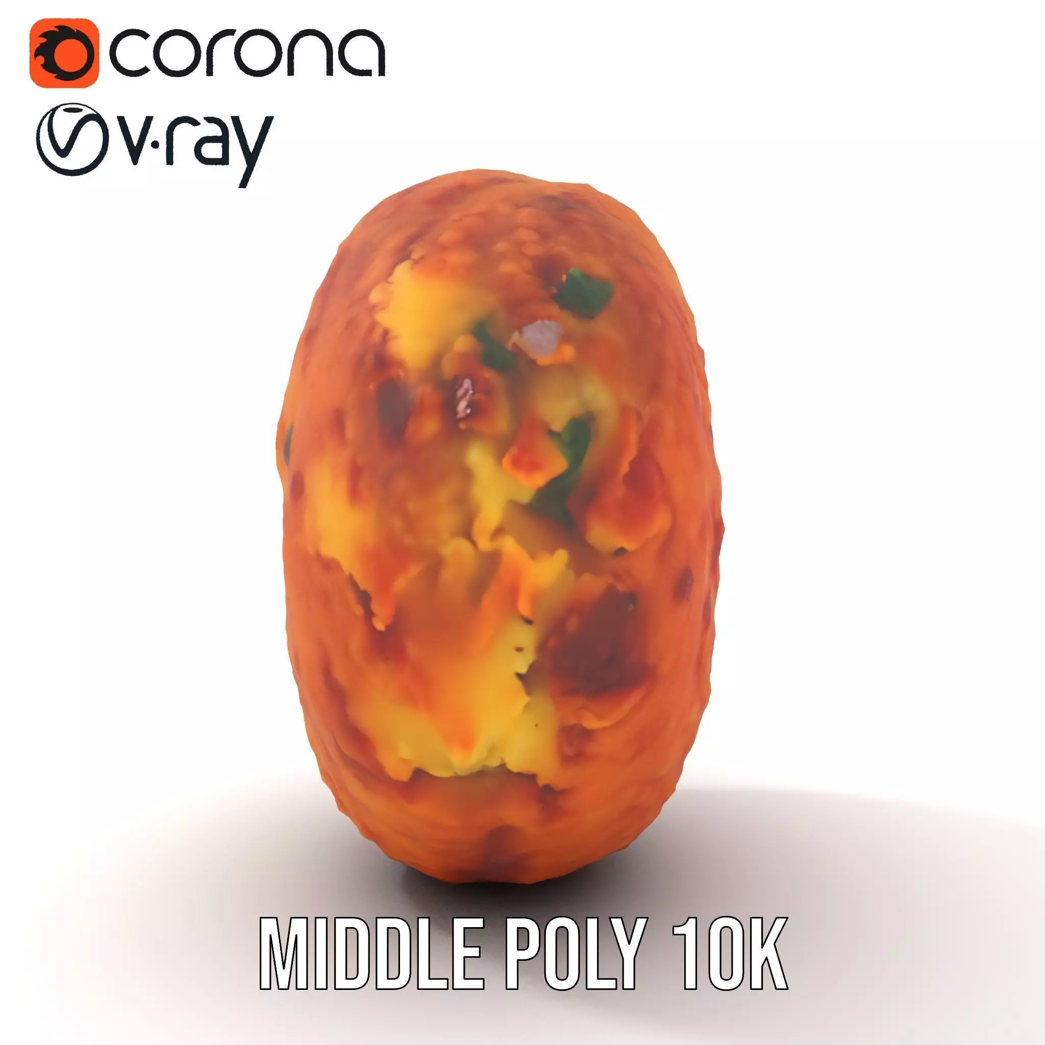 Crispy Golden Snack model pack Low-poly 3D model_16