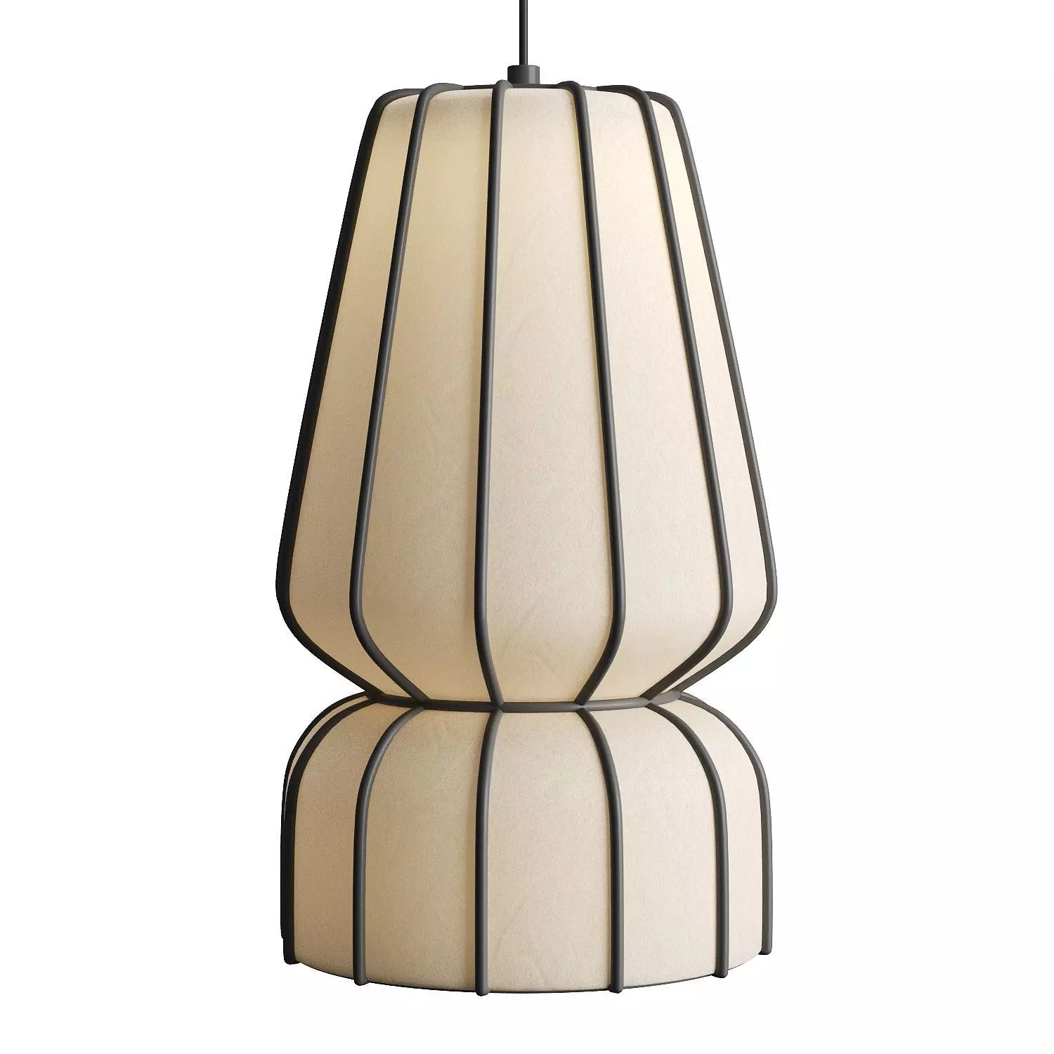 Pendant lamp Kanso B  D  E by Length Breadth Height 3D model_5