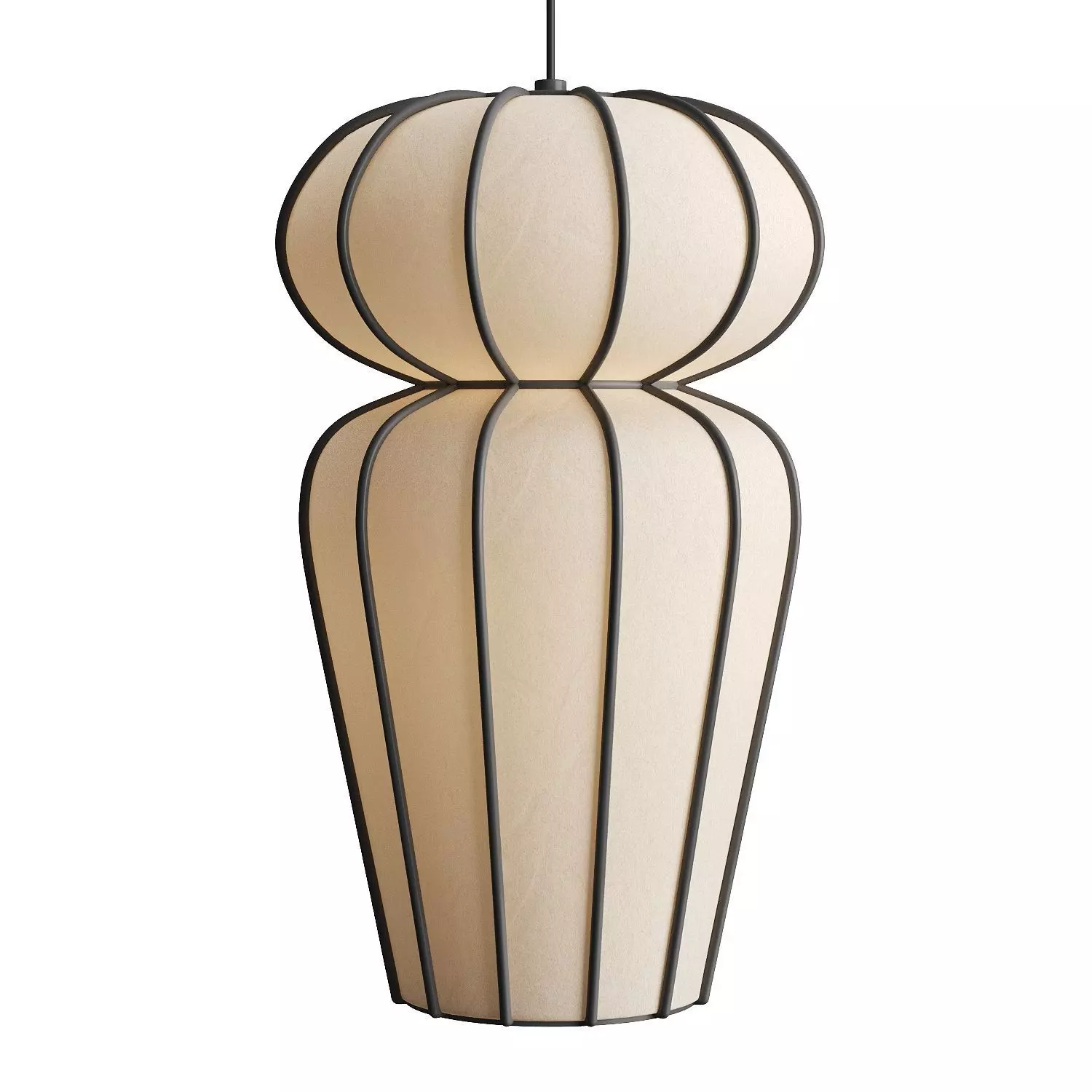 Pendant lamp Kanso B  D  E by Length Breadth Height 3D model_3