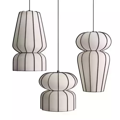 Pendant lamp Kanso B  D  E by Length Breadth Height
