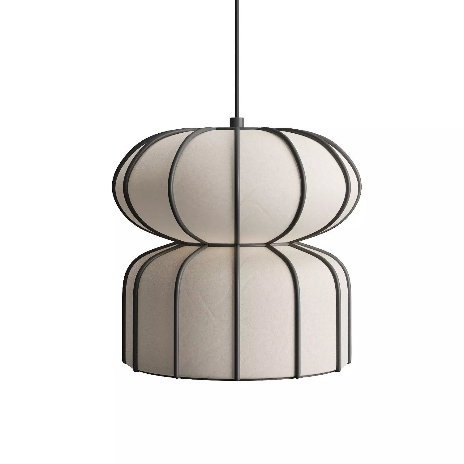Pendant lamp Kanso B  D  E by Length Breadth Height 3D model_6
