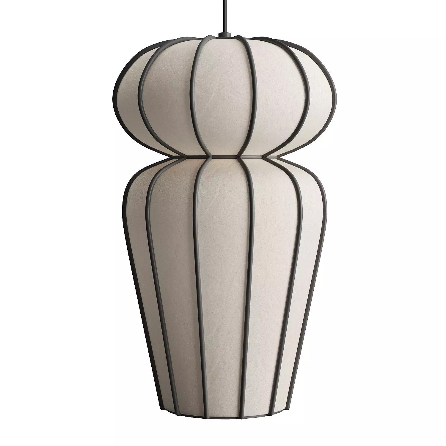 Pendant lamp Kanso B  D  E by Length Breadth Height 3D model_2
