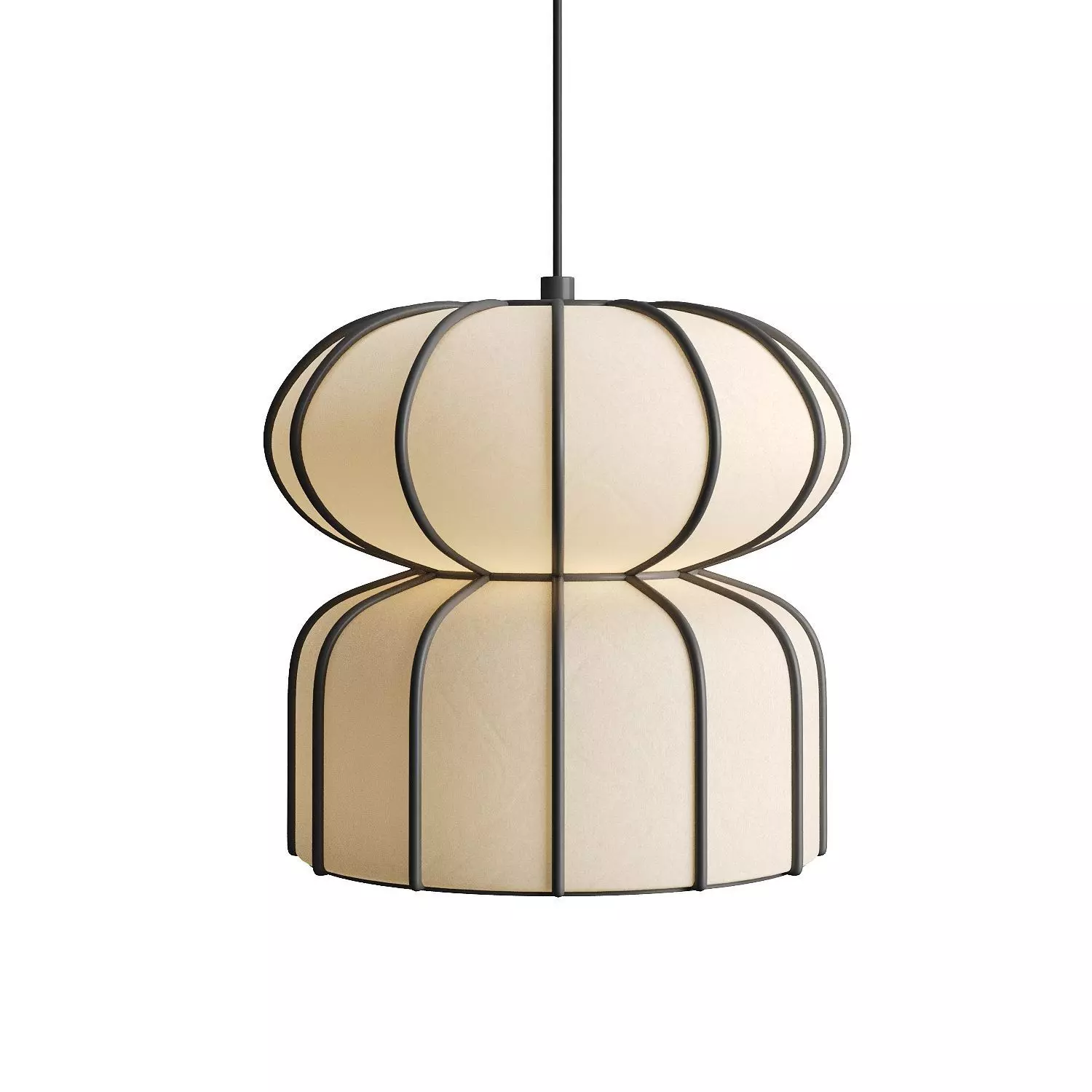 Pendant lamp Kanso B  D  E by Length Breadth Height 3D model_7