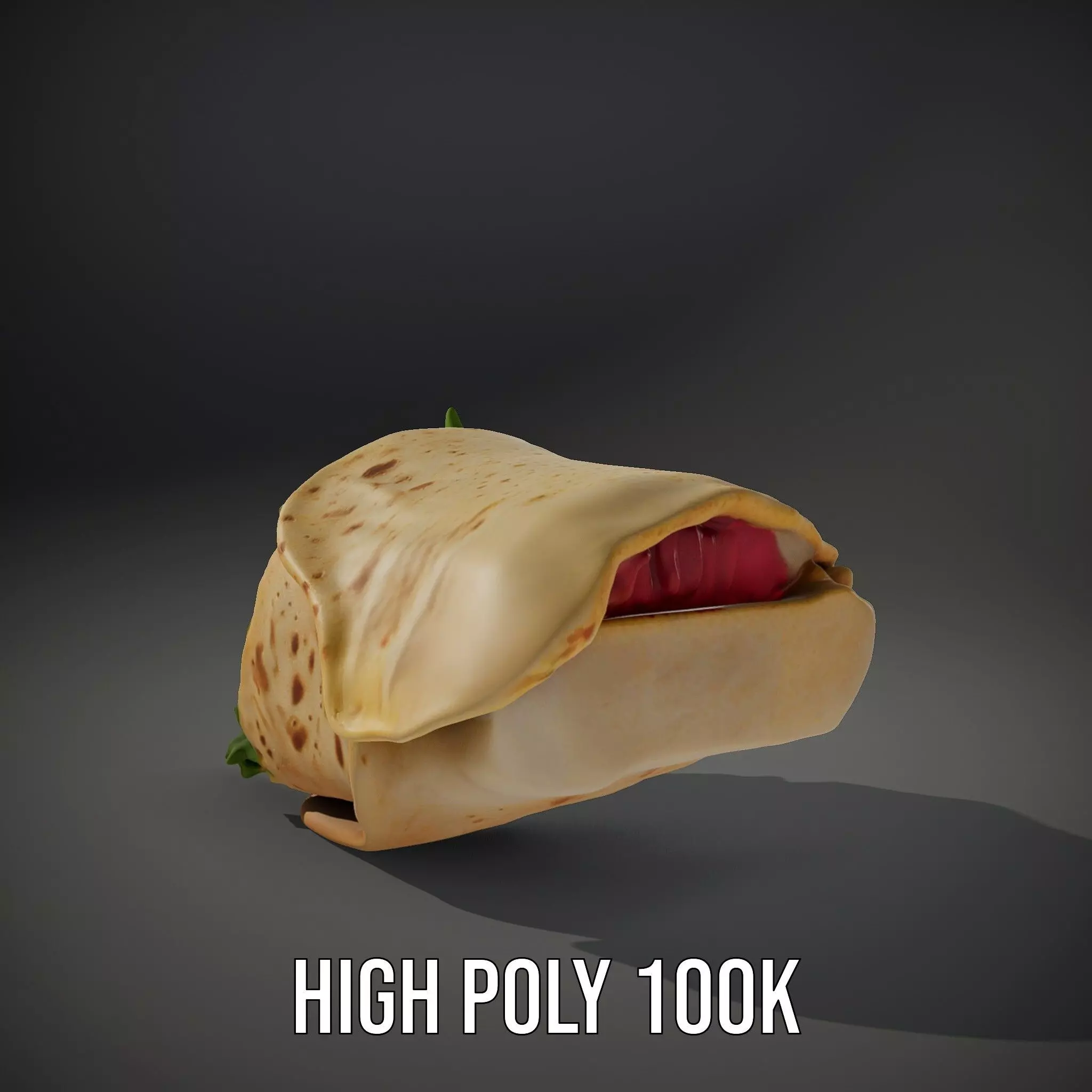 Fresh Veggie Wrap model pack Low-poly 3D model_9
