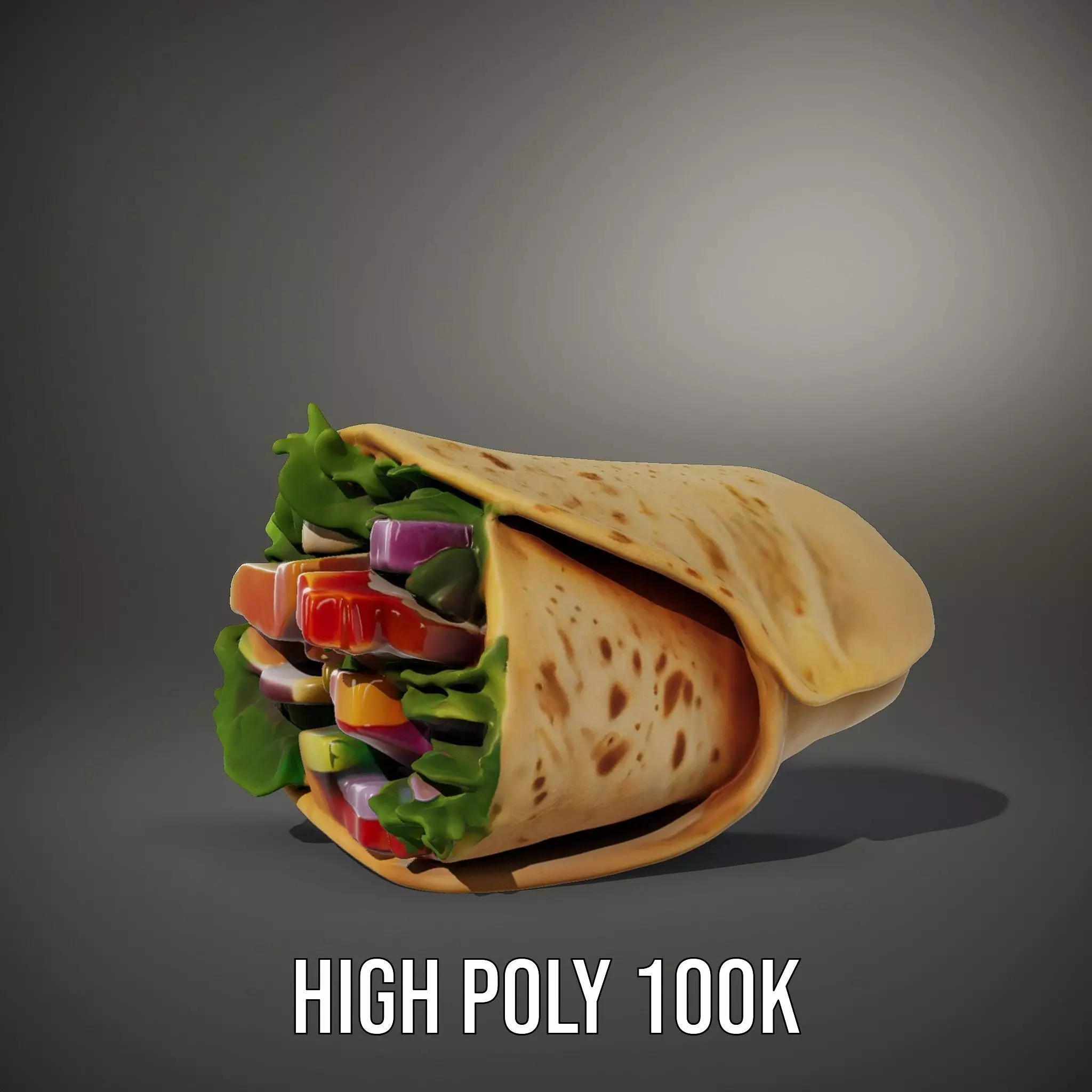 Fresh Veggie Wrap model pack Low-poly 3D model_11