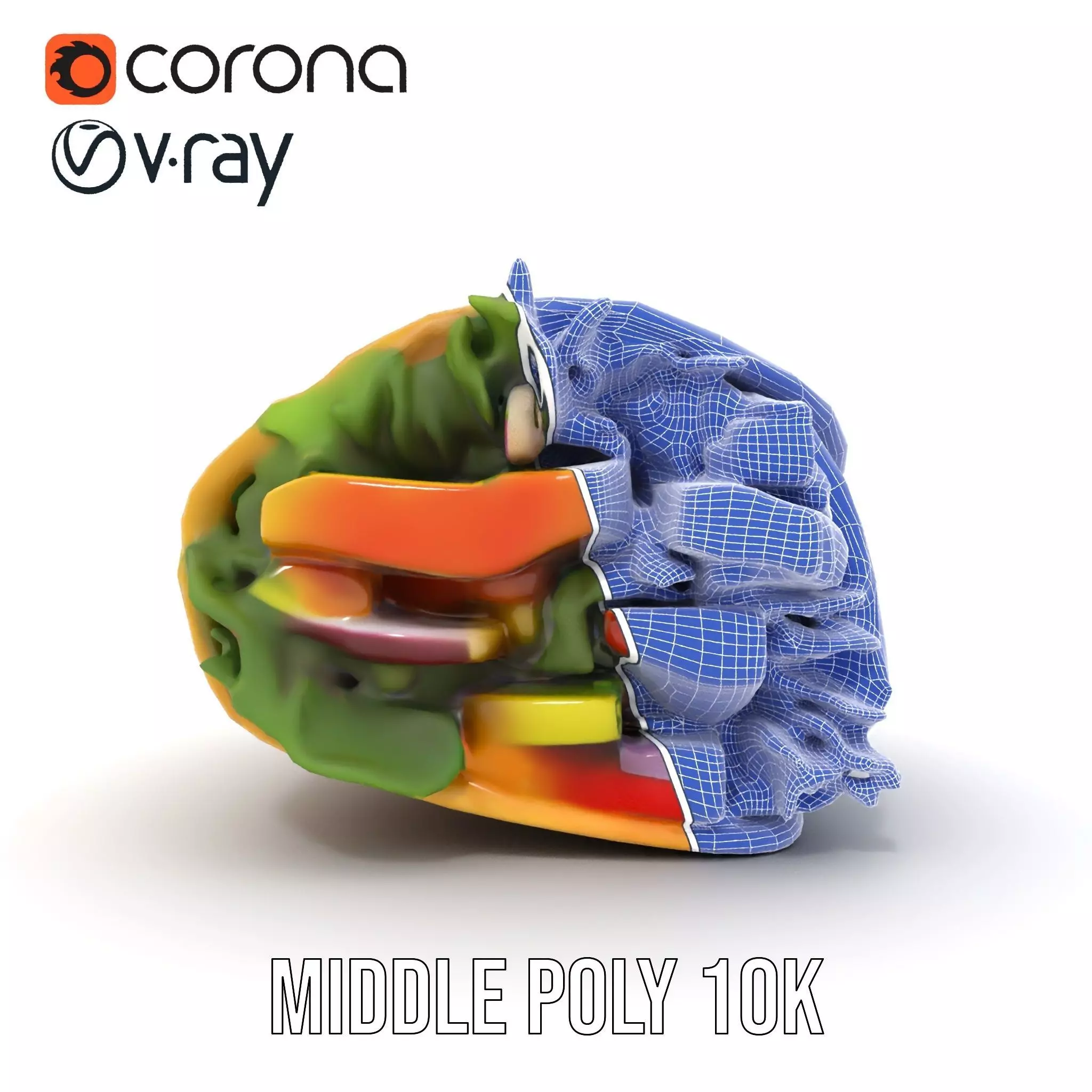 Fresh Veggie Wrap model pack Low-poly 3D model_31