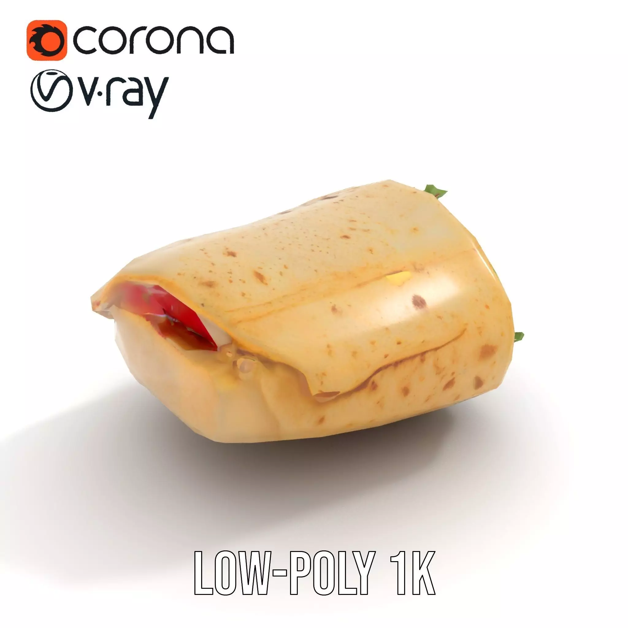 Fresh Veggie Wrap model pack Low-poly 3D model_20
