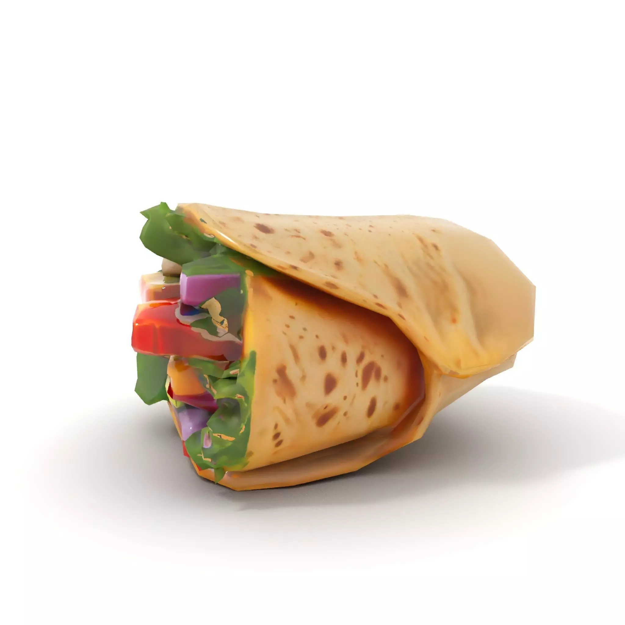 Fresh Veggie Wrap model pack Low-poly 3D model_10