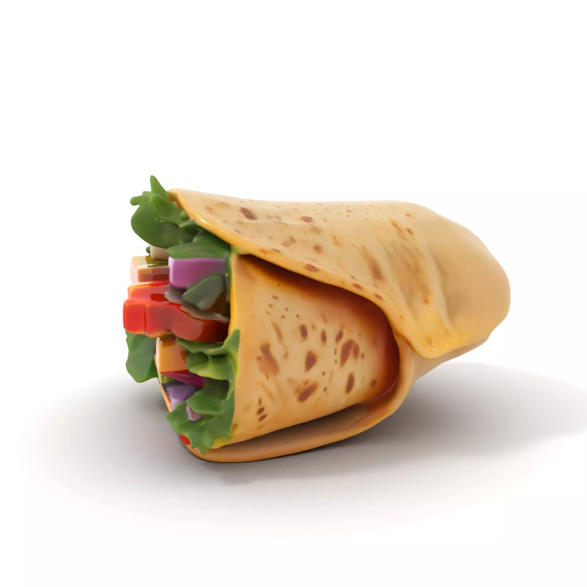 Fresh Veggie Wrap model pack Low-poly 3D model_0