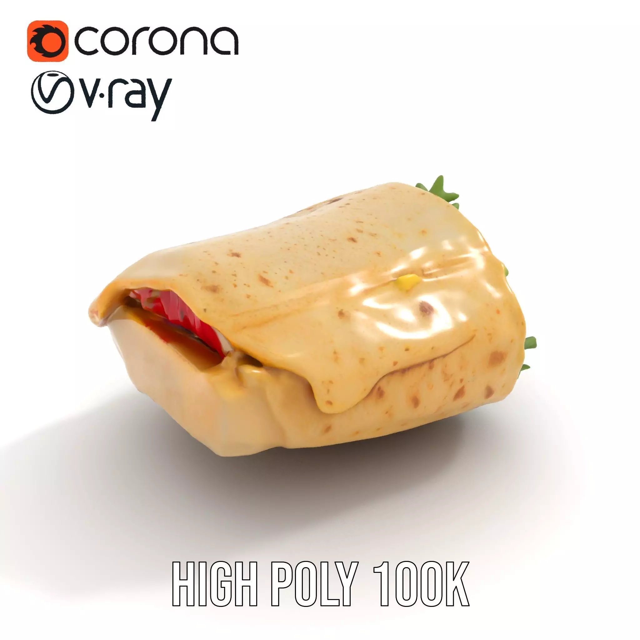 Fresh Veggie Wrap model pack Low-poly 3D model_21