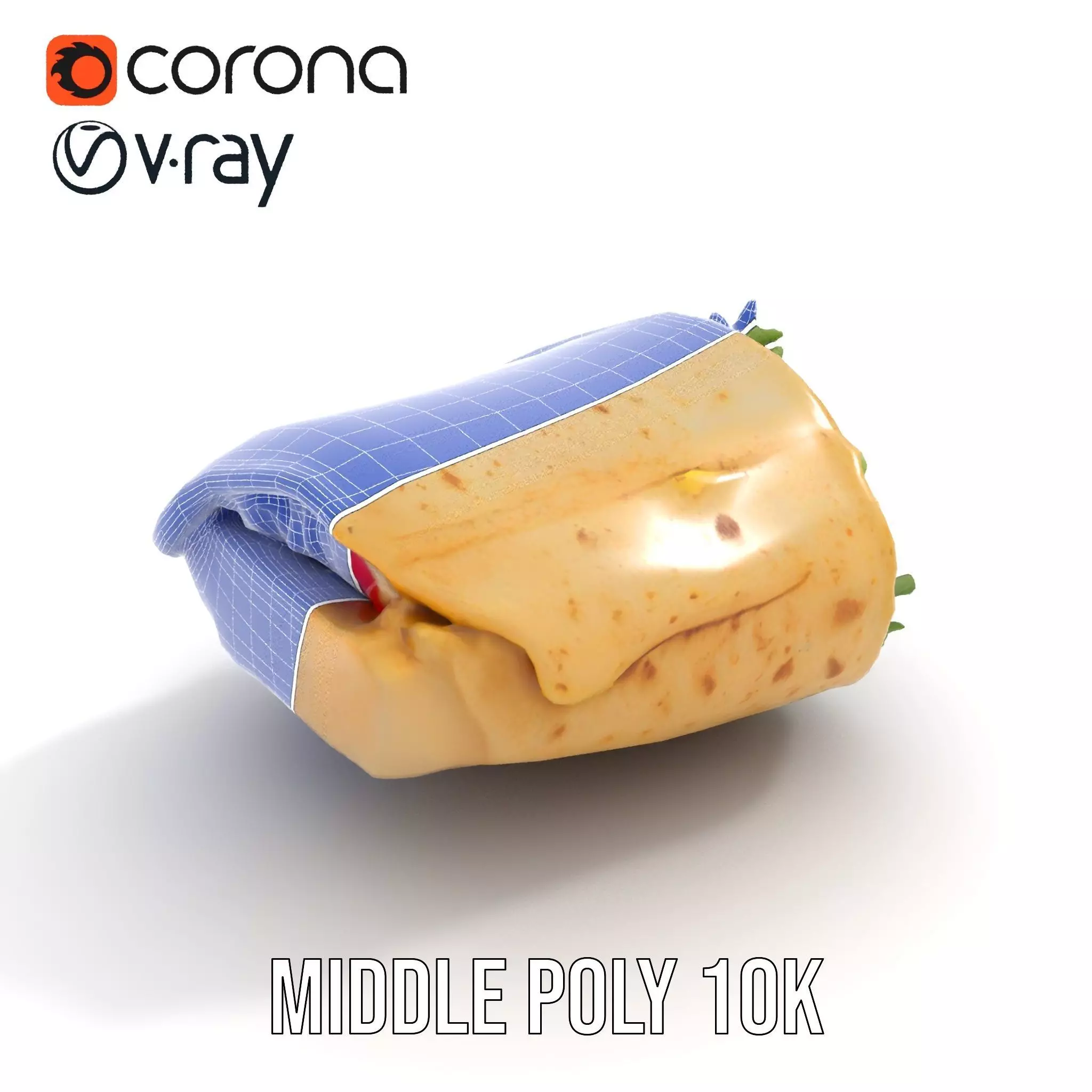 Fresh Veggie Wrap model pack Low-poly 3D model_12