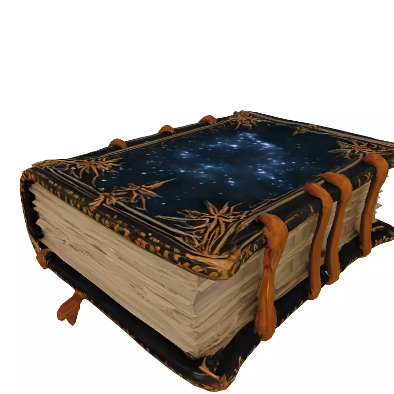 Ancient Magic Spell Book 3D Model Low-poly 3D model_2
