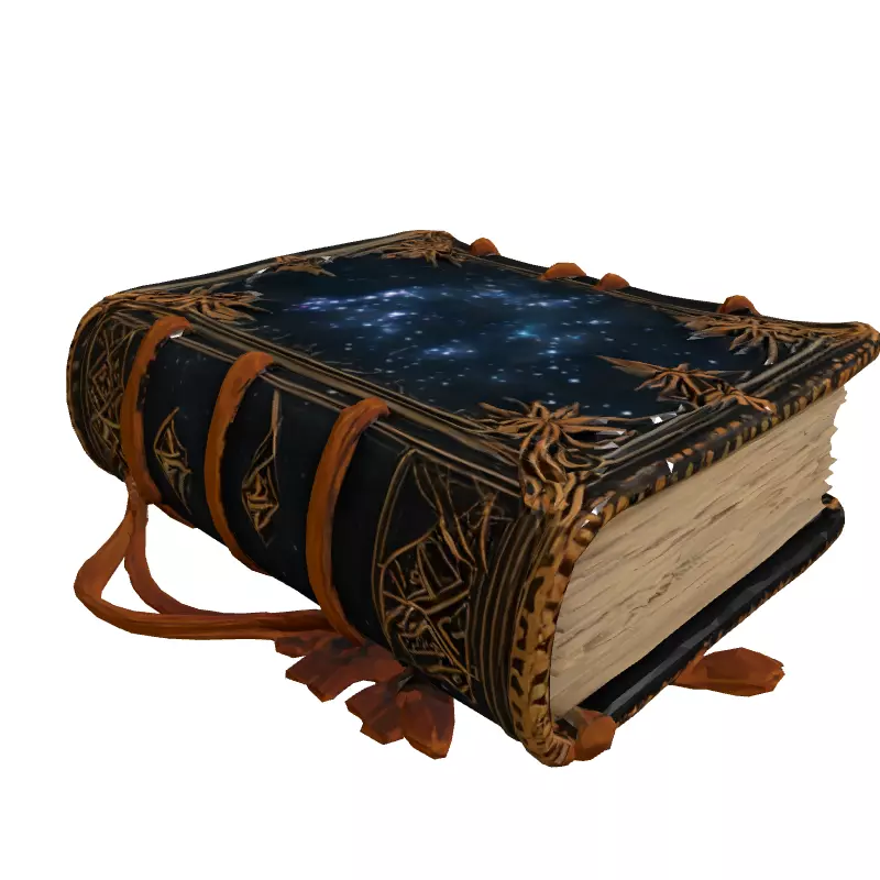 Ancient Magic Spell Book 3D Model Low-poly 3D model_3
