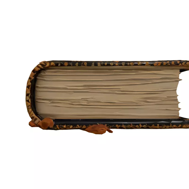 Ancient Magic Spell Book 3D Model Low-poly 3D model_4
