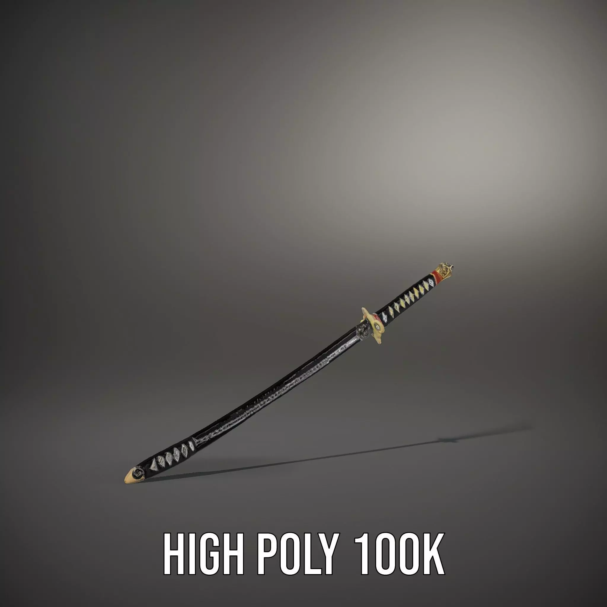 Samurai Katana model pack Low-poly 3D model_10