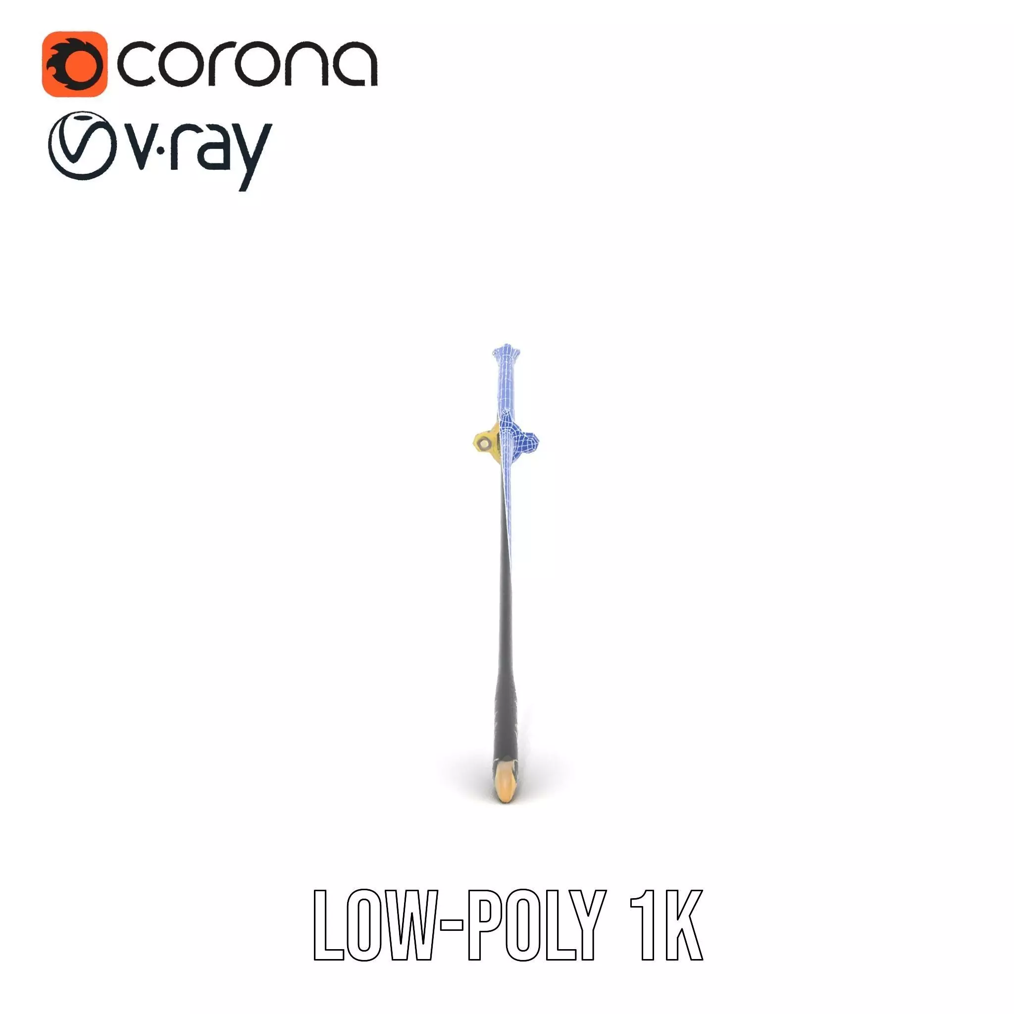 Samurai Katana model pack Low-poly 3D model_19