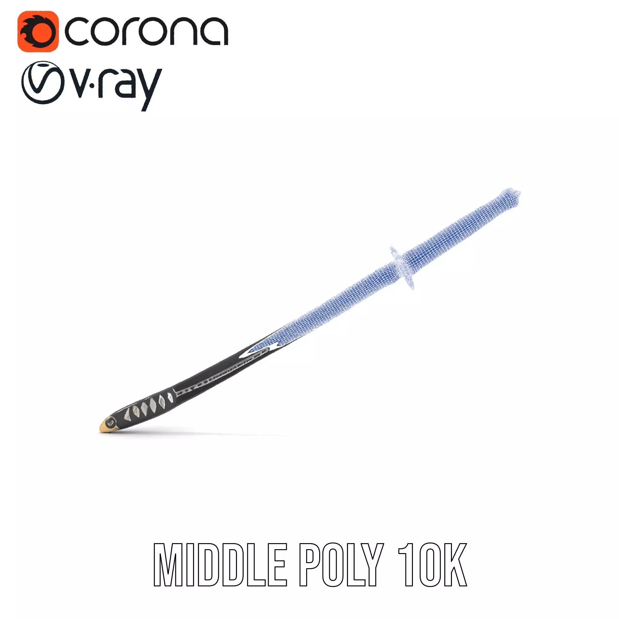 Samurai Katana model pack Low-poly 3D model_27