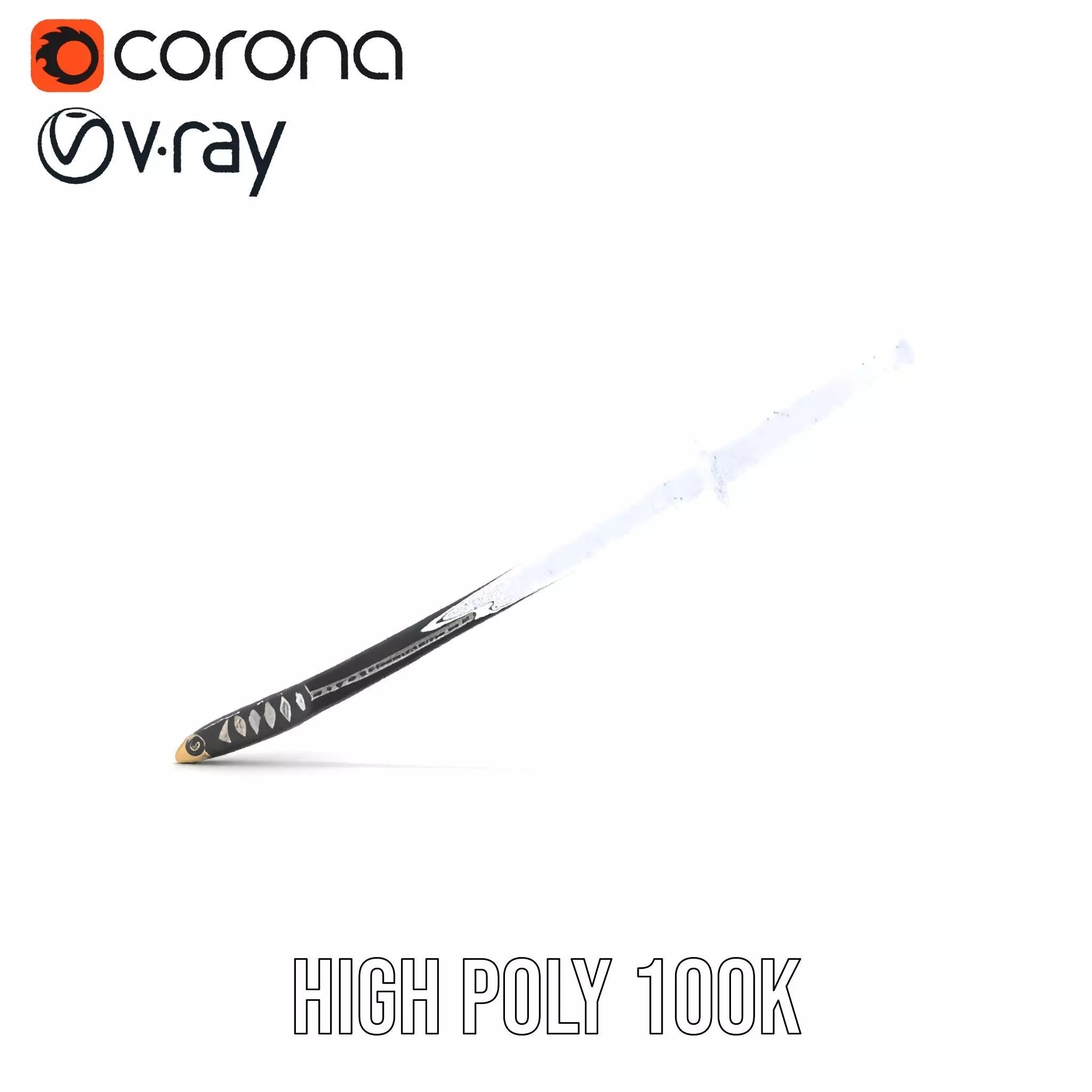 Samurai Katana model pack Low-poly 3D model_26