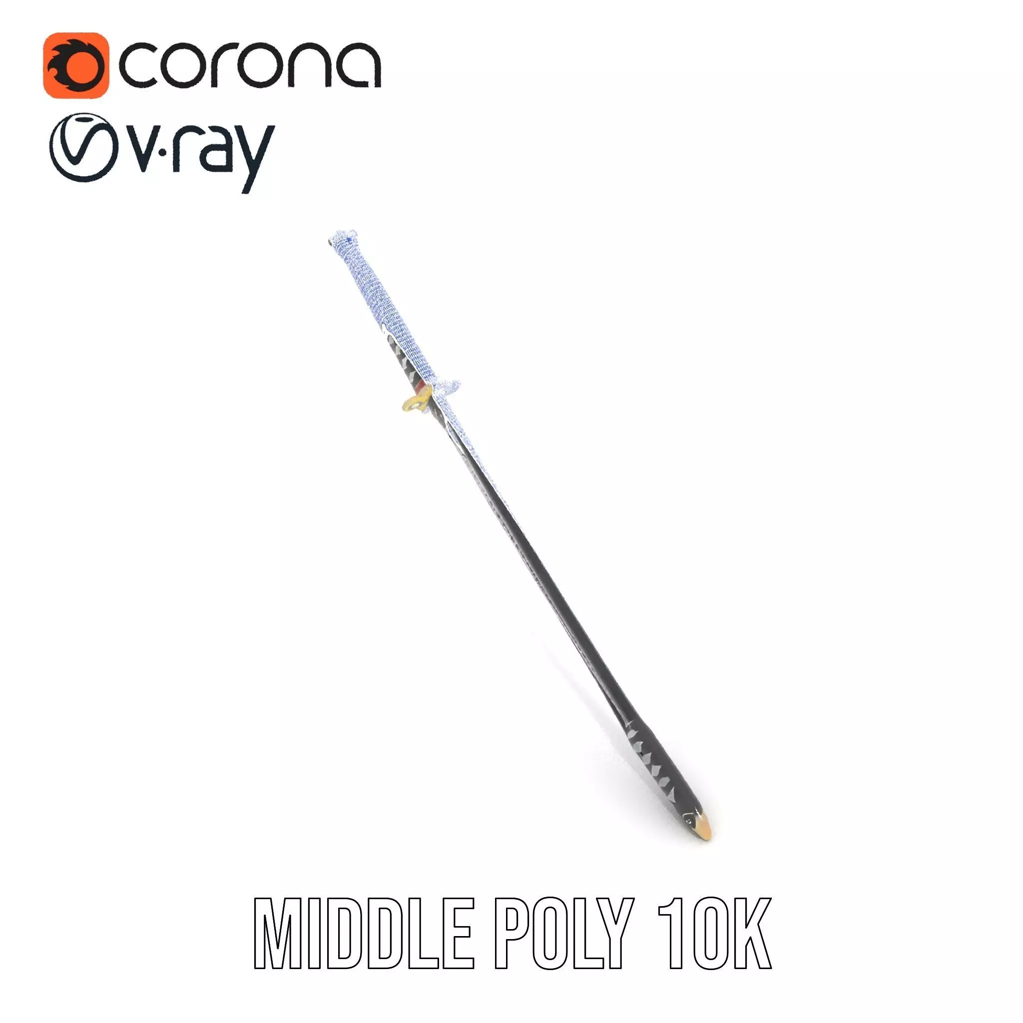 Samurai Katana model pack Low-poly 3D model_21