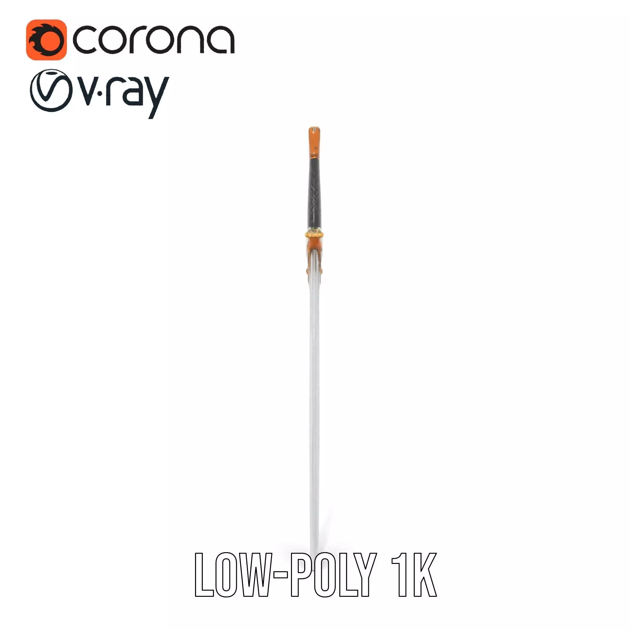 Elven Curved Blade model pack Low-poly 3D model_25