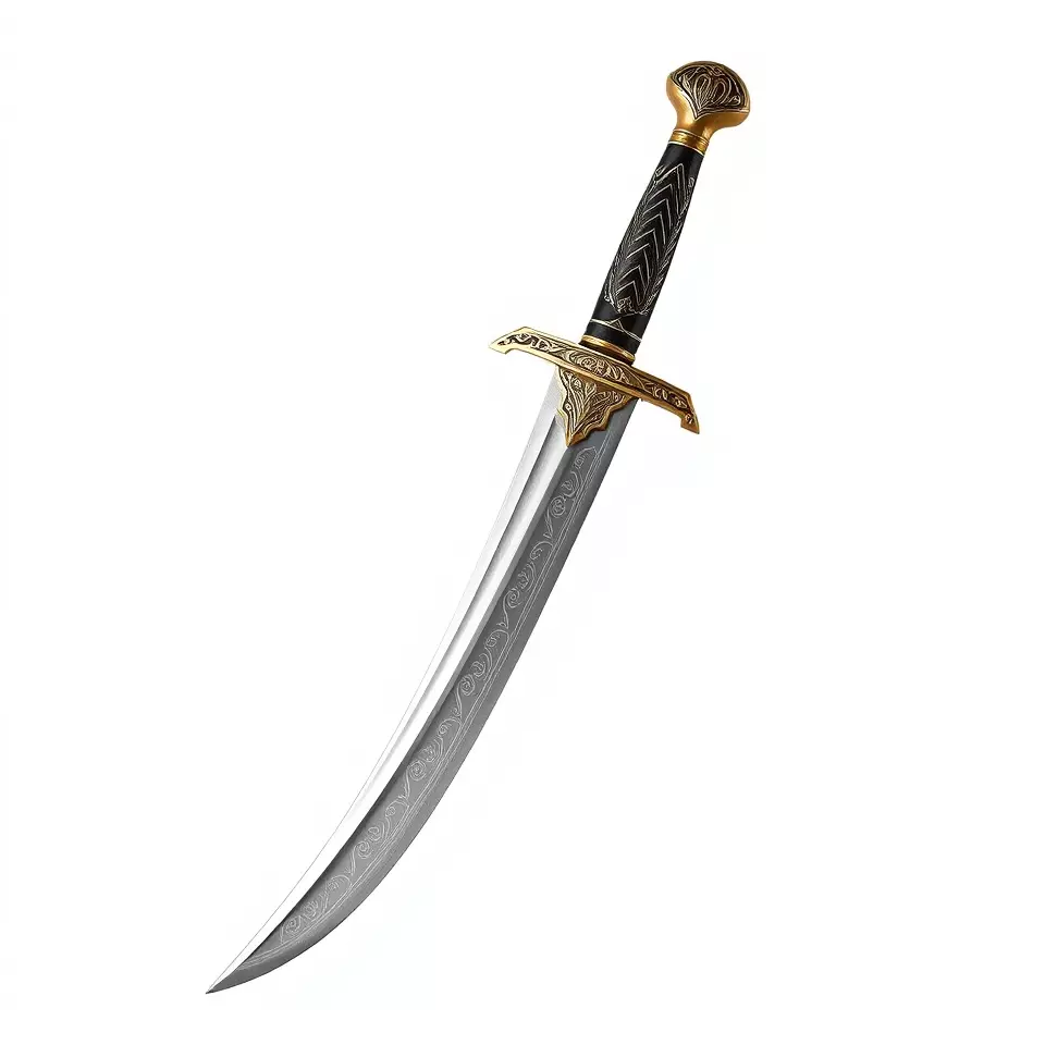 Elven Curved Blade model pack Low-poly 3D model_2