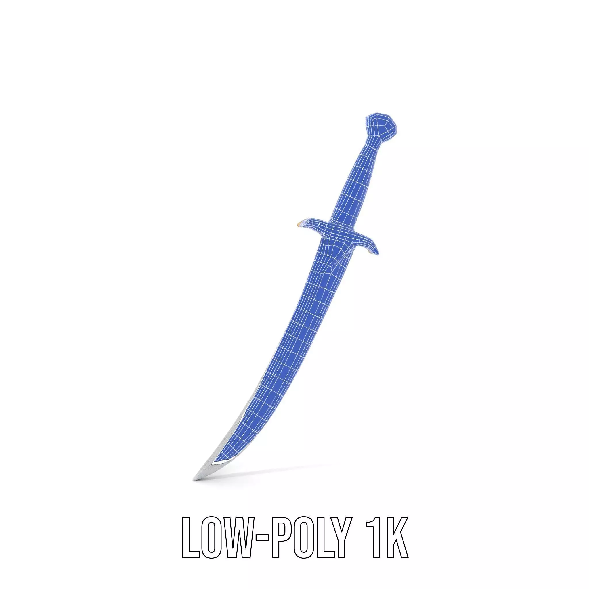 Elven Curved Blade model pack Low-poly 3D model_17
