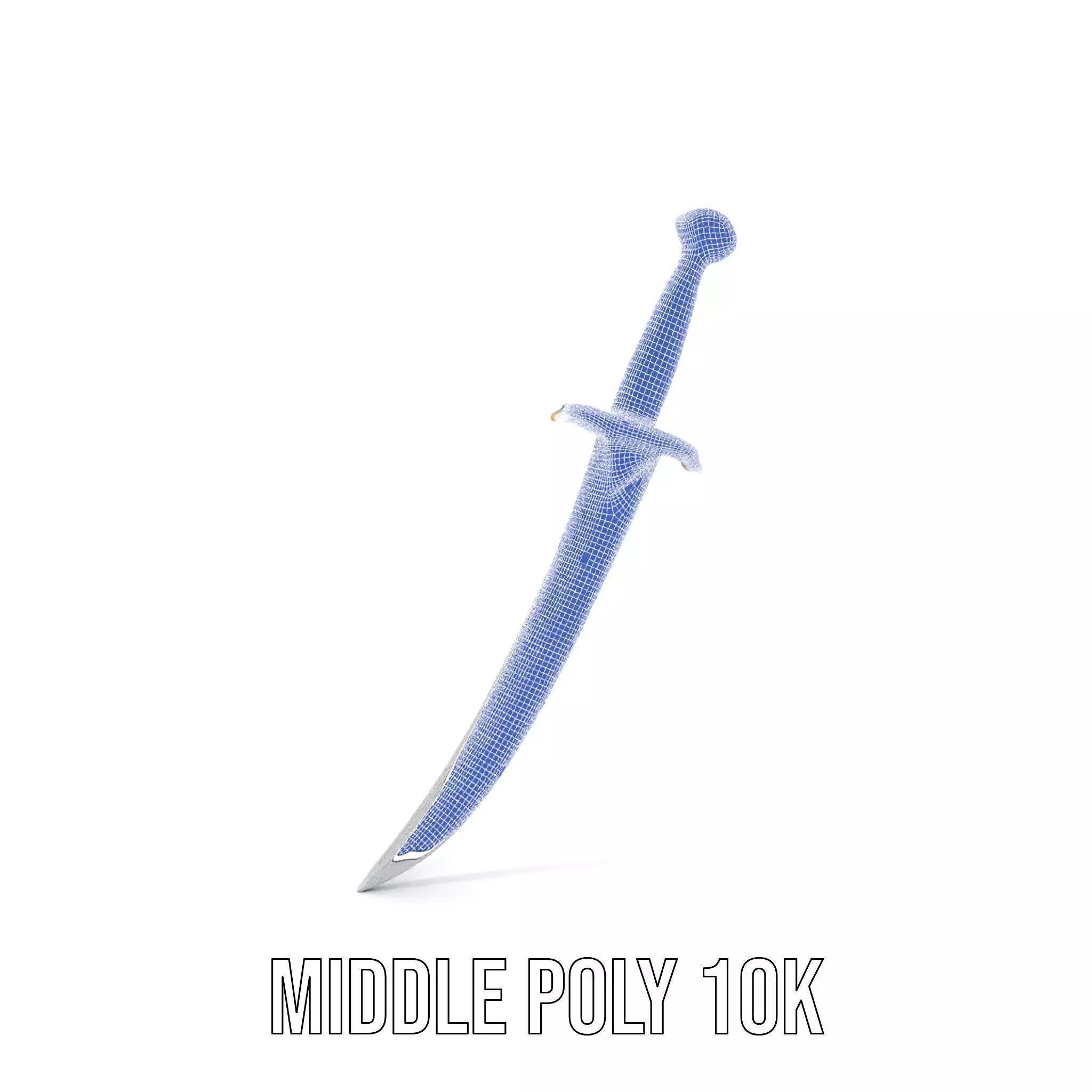 Elven Curved Blade model pack Low-poly 3D model_18