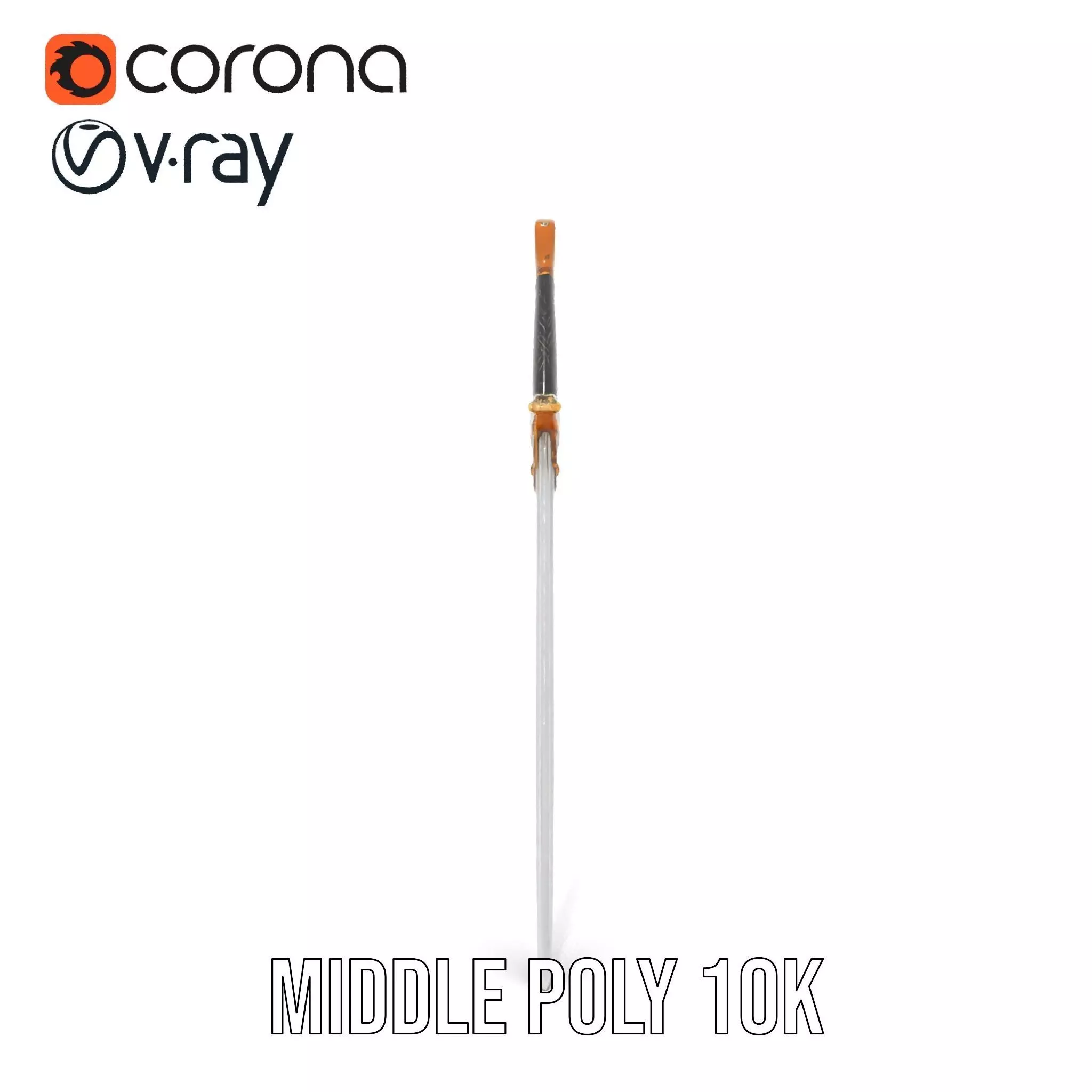 Elven Curved Blade model pack Low-poly 3D model_26