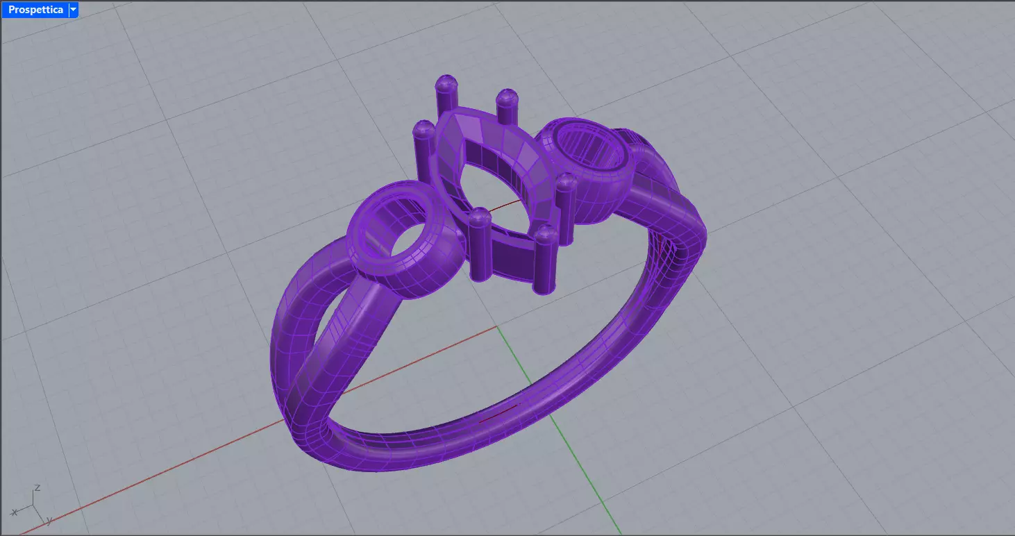 Trilogy marquise twisted ring for 3d printing 3D print model_13