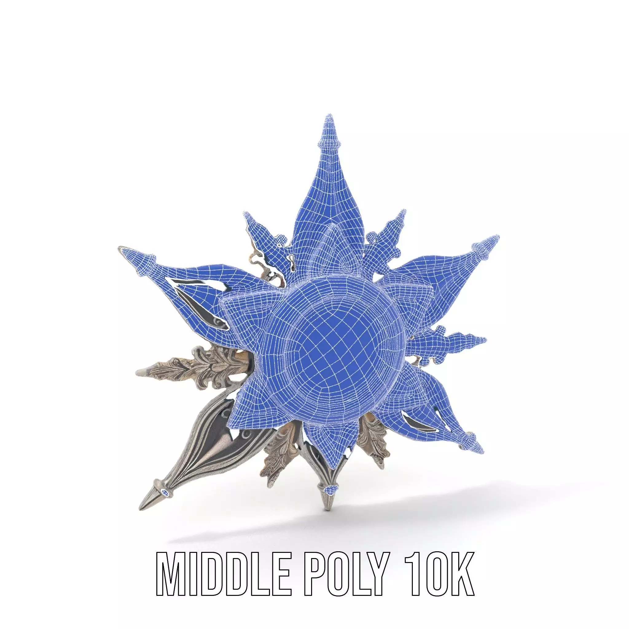 Ornate Brass Clock model pack Low-poly 3D model_16