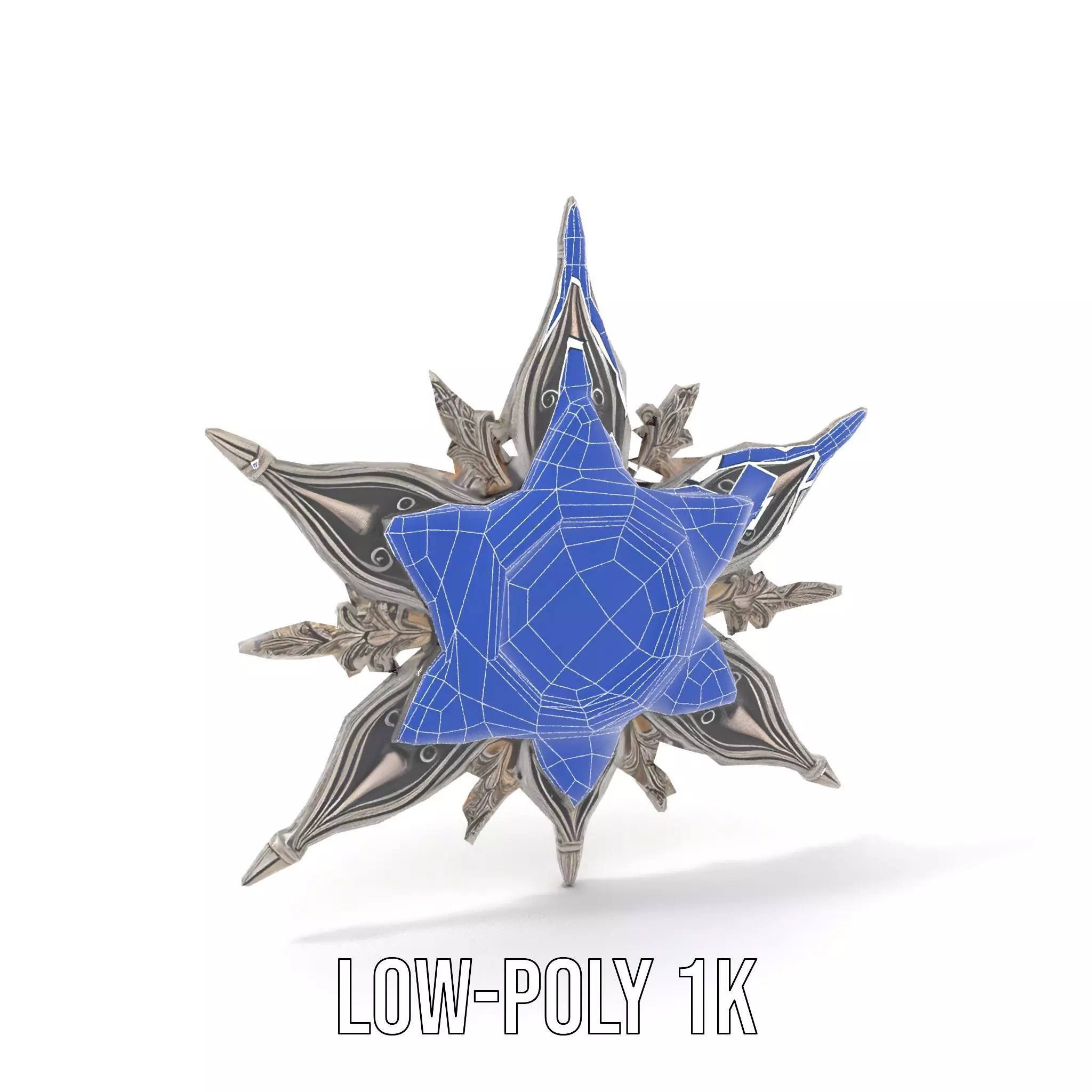 Ornate Brass Clock model pack Low-poly 3D model_28