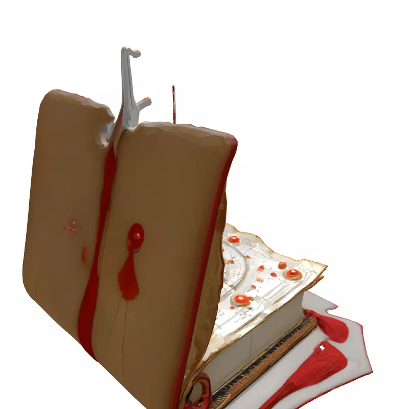 Ancient Magic Spell Book 3D Model Low-poly 3D model_6