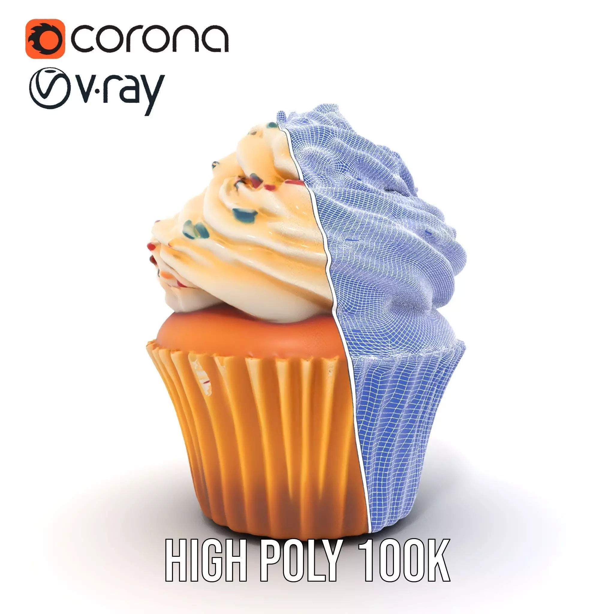 Vanilla Cupcake Delight model pack Low-poly 3D model_34