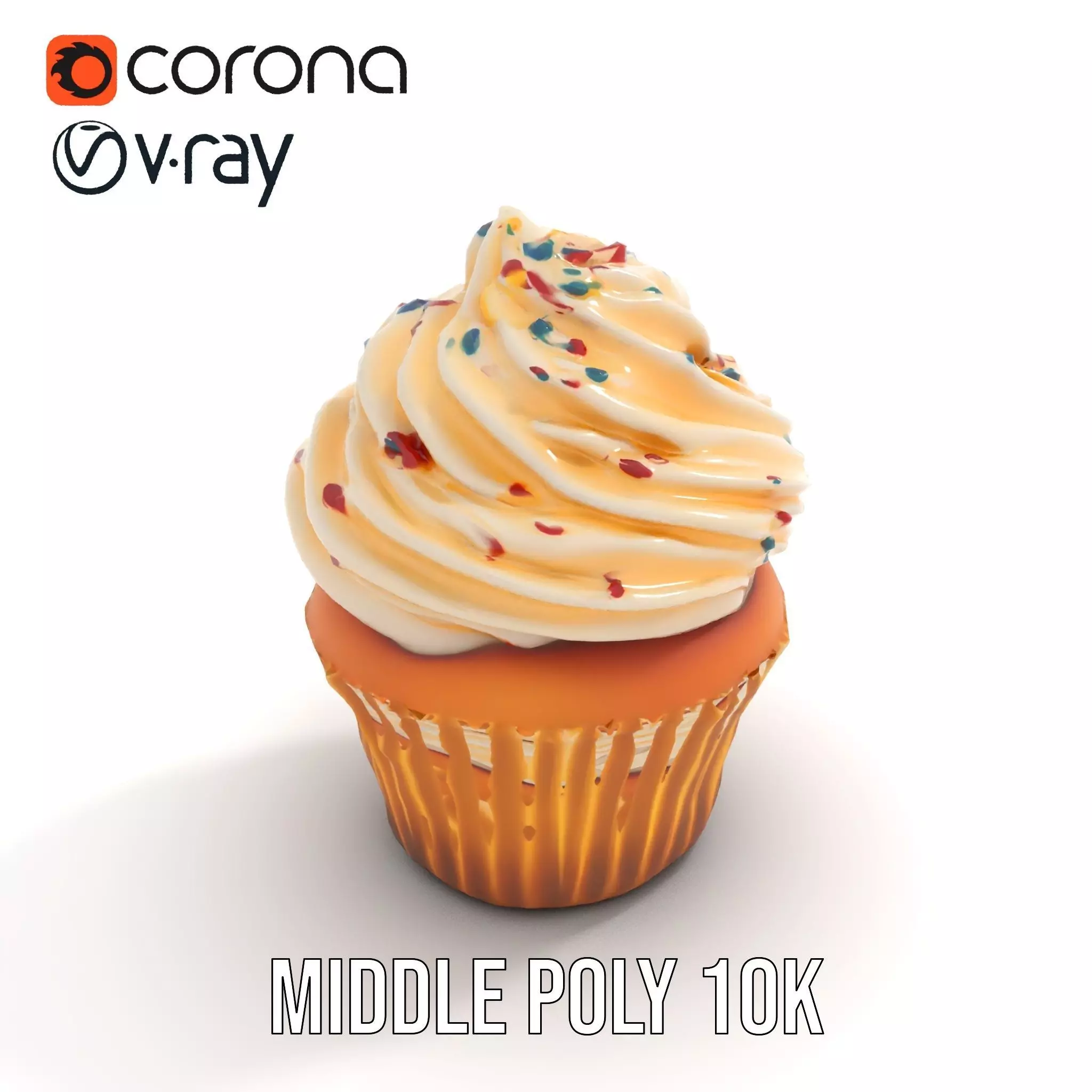 Vanilla Cupcake Delight model pack Low-poly 3D model_6