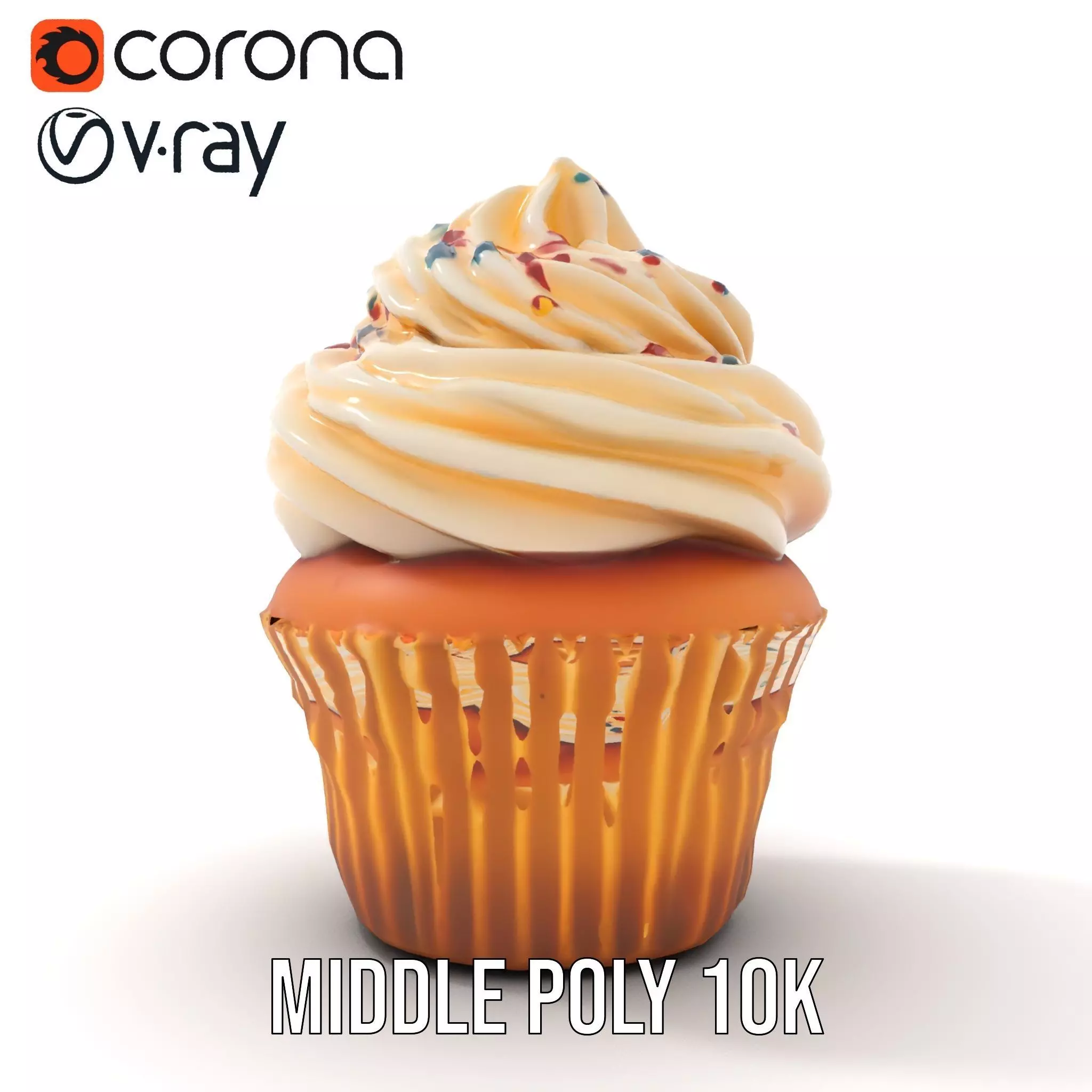 Vanilla Cupcake Delight model pack Low-poly 3D model_5