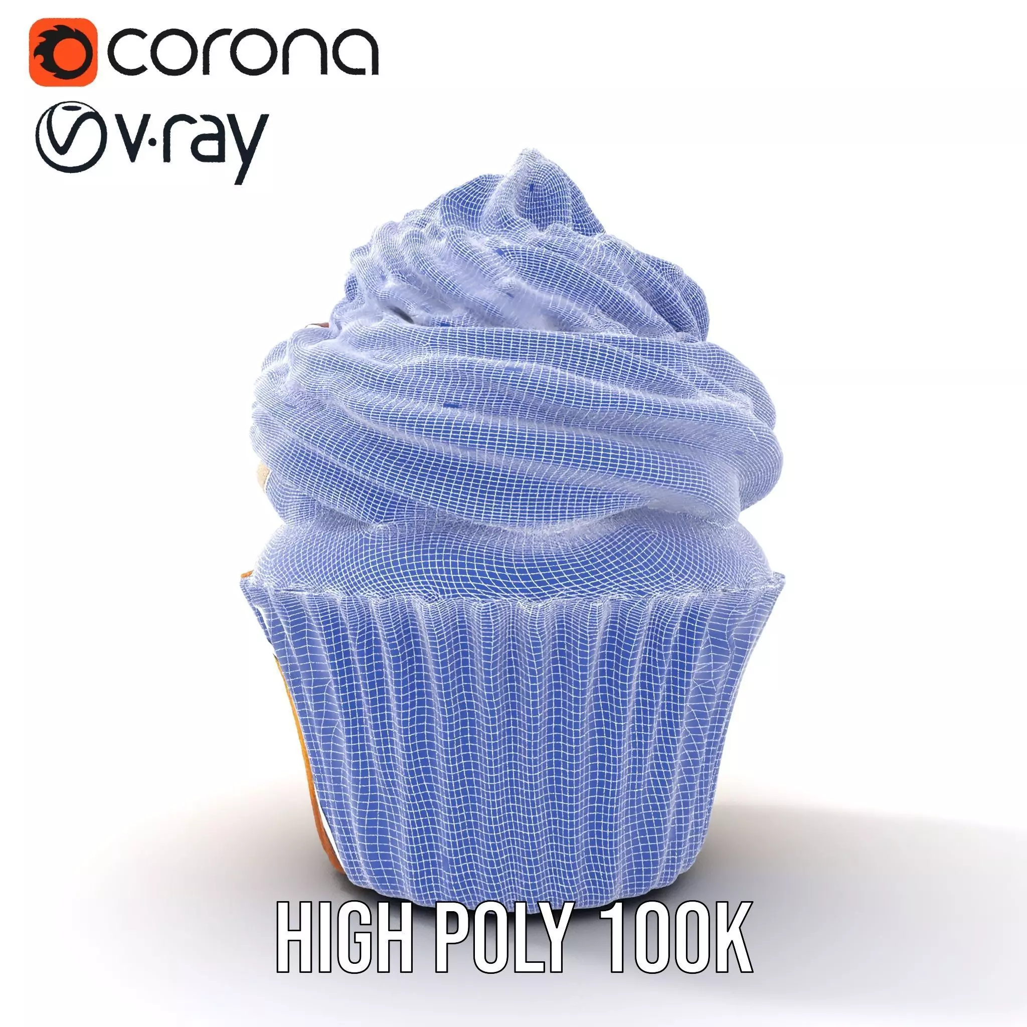 Vanilla Cupcake Delight model pack Low-poly 3D model_29