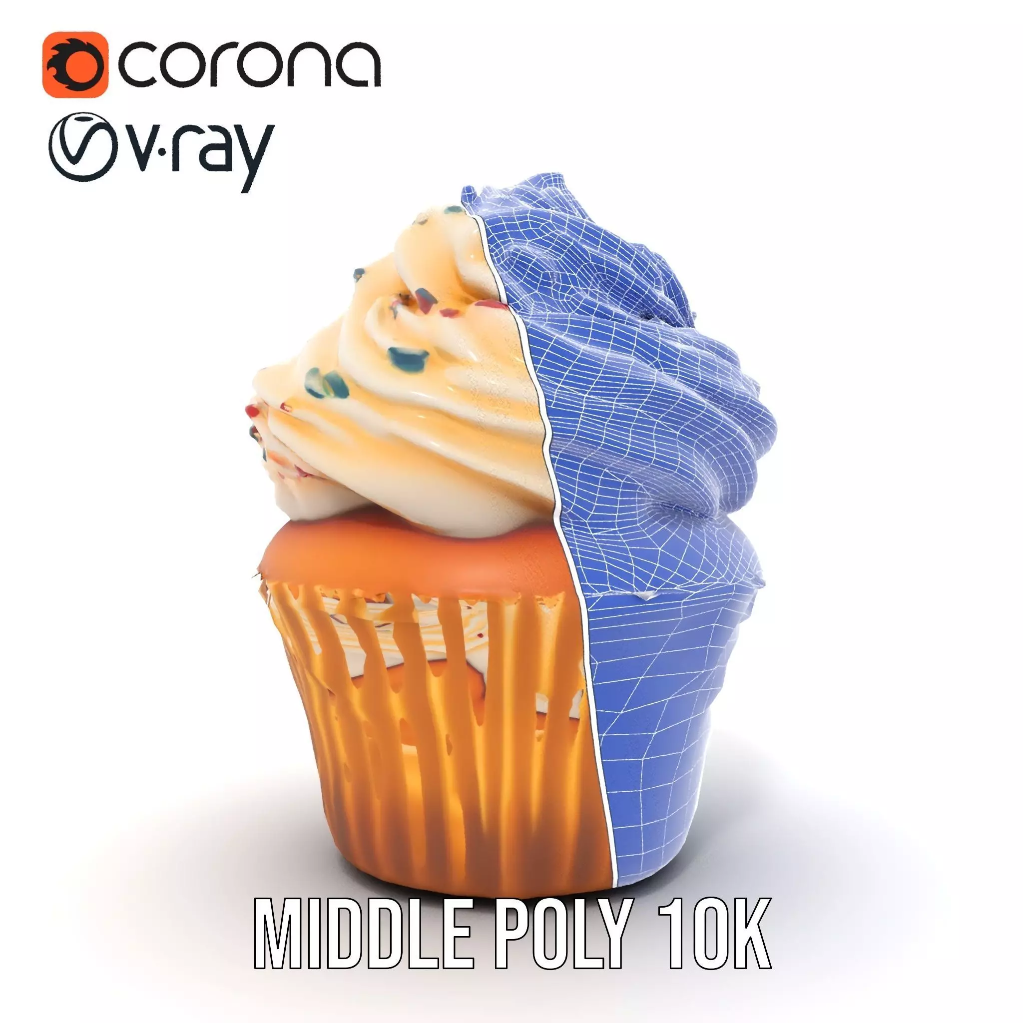 Vanilla Cupcake Delight model pack Low-poly 3D model_24