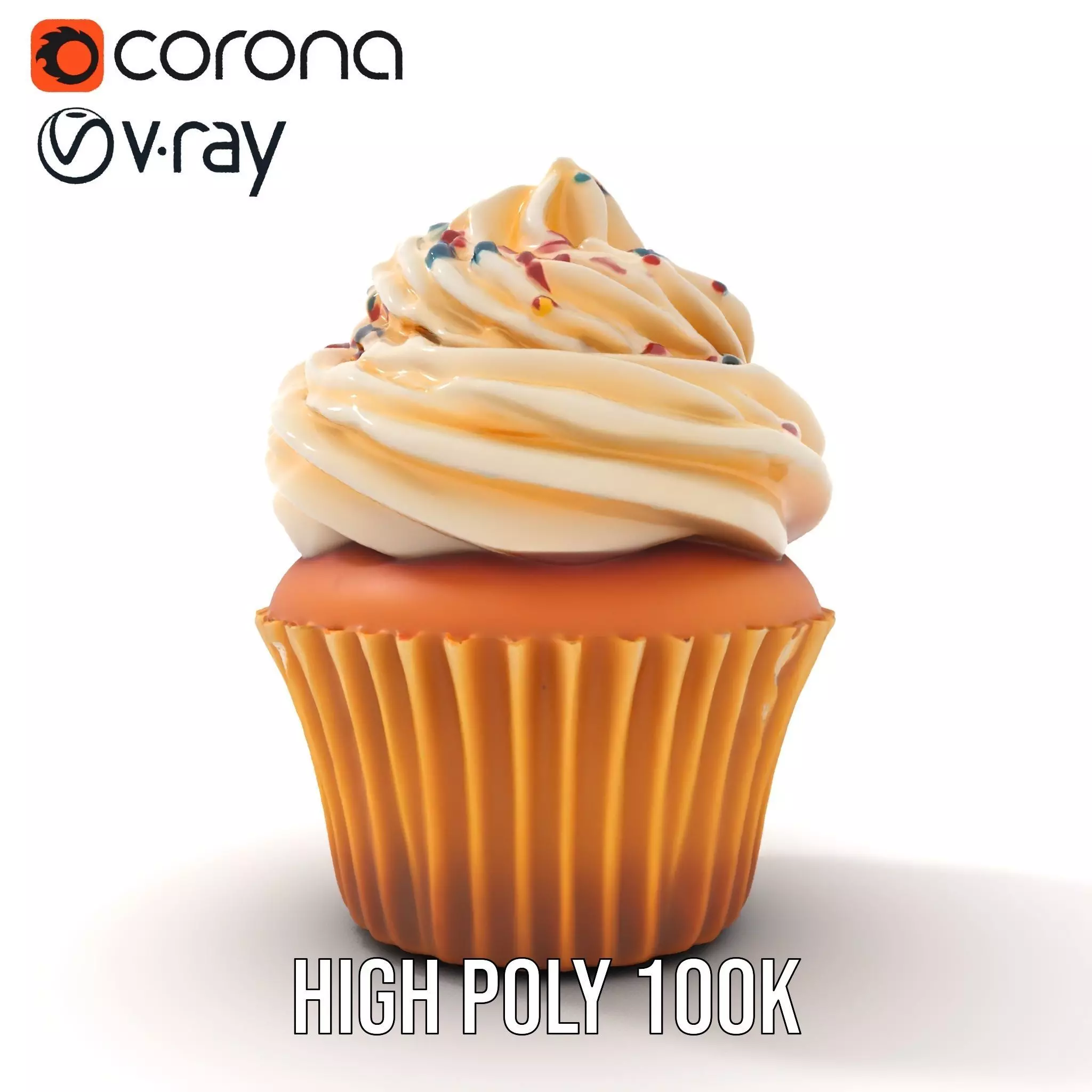 Vanilla Cupcake Delight model pack Low-poly 3D model_15