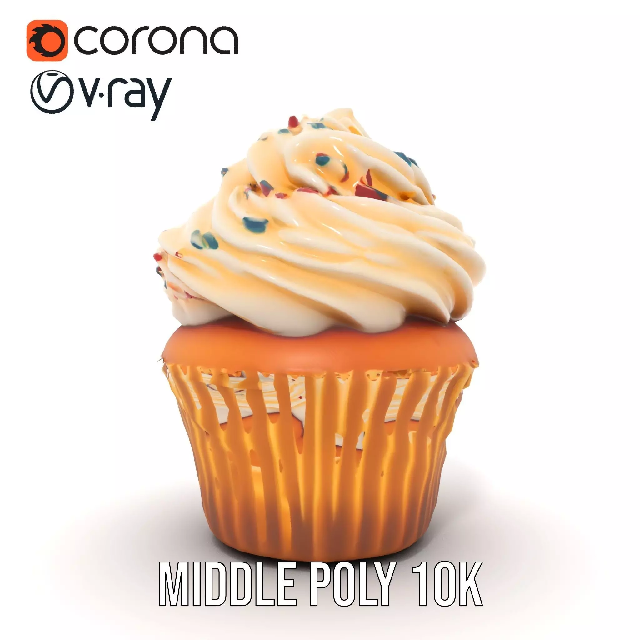 Vanilla Cupcake Delight model pack Low-poly 3D model_16